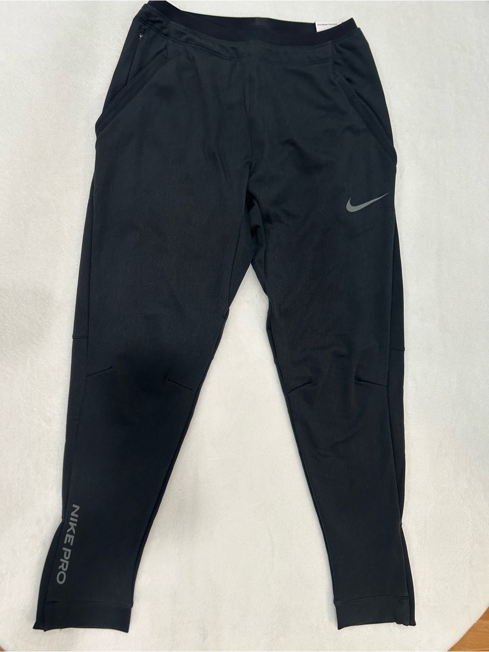Nike Pro Dri-FIT Fleece Training Jogger Pants Black Men’s Small NWT